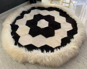 Sheepskins - Round carpets - adam-leather-carpet-eco