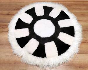 Sheepskins - Round carpets - carpets-eco-bio-adam-leather
