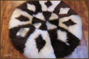 Sheepskins - Round carpets - decorative-round-carpets-sheepskin-adam-leather-eco