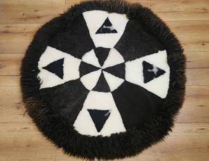 Sheepskins - Round carpets - eco-carpet-adam-leather