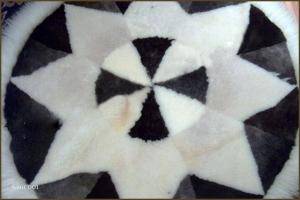 Sheepskins - Round carpets - engaging-round-carpets-sheepskin-eco-adam-leather