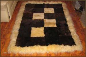 Sheepskins - Patchwork sheepskin rug - fabulous-rectangular-carpets-sheepskin