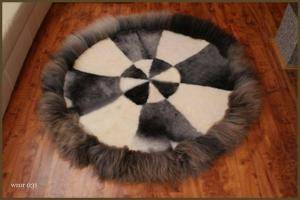 Sheepskins - Round carpets - magnificent-round-carpets-sheepskin-adam-leather