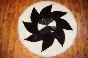 Sheepskins - Round carpets - natural-round-carpets-sheepskin-adam-leather