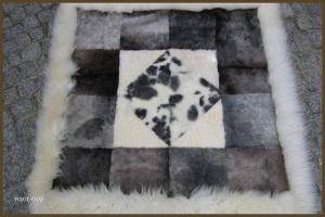 Sheepskins - Patchwork sheepskin rug - super-rectangular-carpets-sheepskin