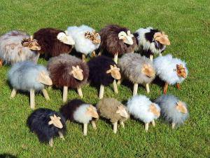 Sheepskins - Wooden Sheep  - woodensheepwithsheepskin3