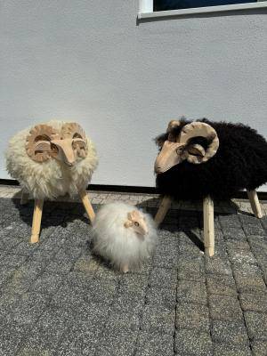 Sheepskins - Wooden Sheep  - woodensheepwithsheepskin5