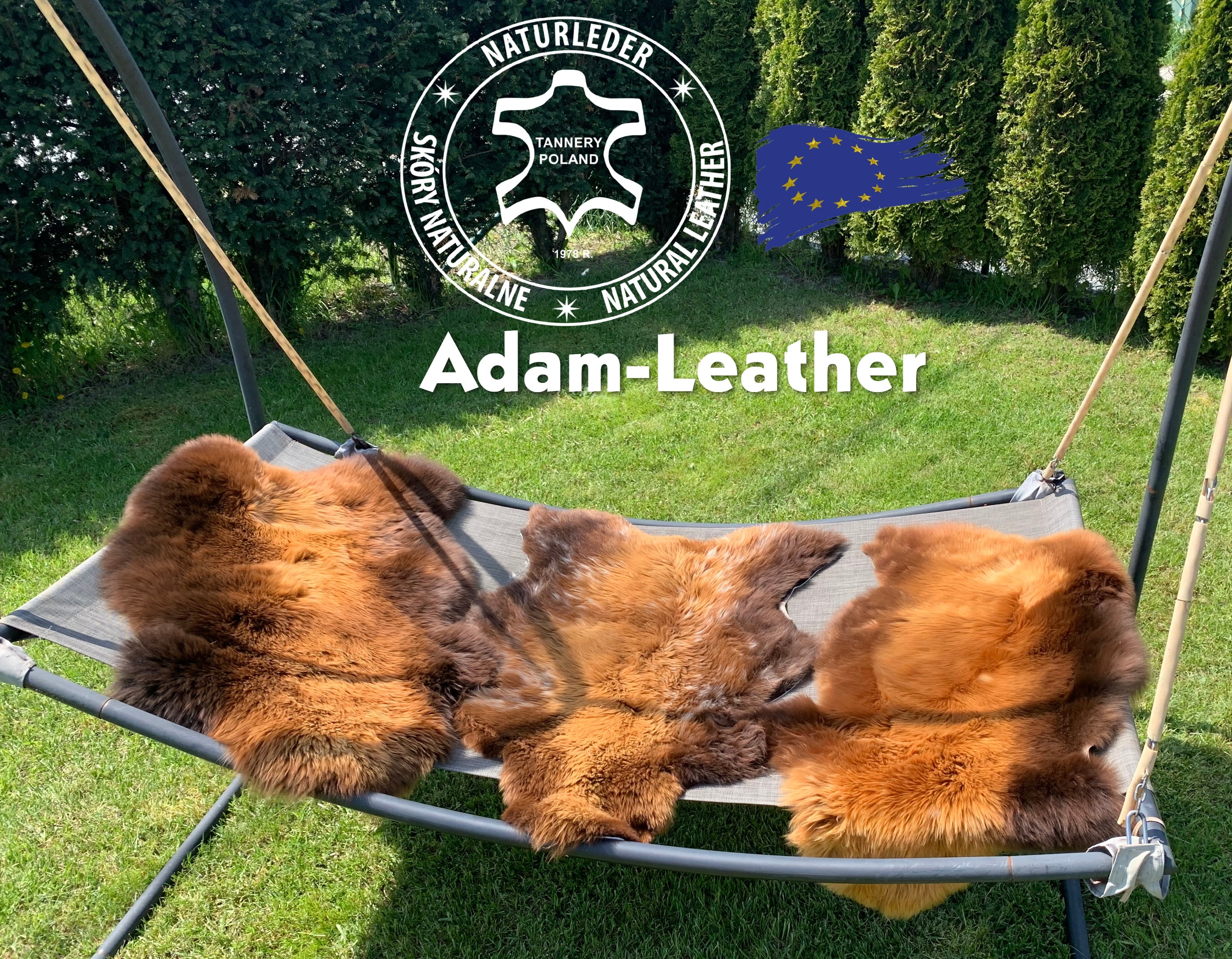 Sheepskins - Eco-style in the garden: Spring arrangements using natural sheepskin from Adam Leather in your garden