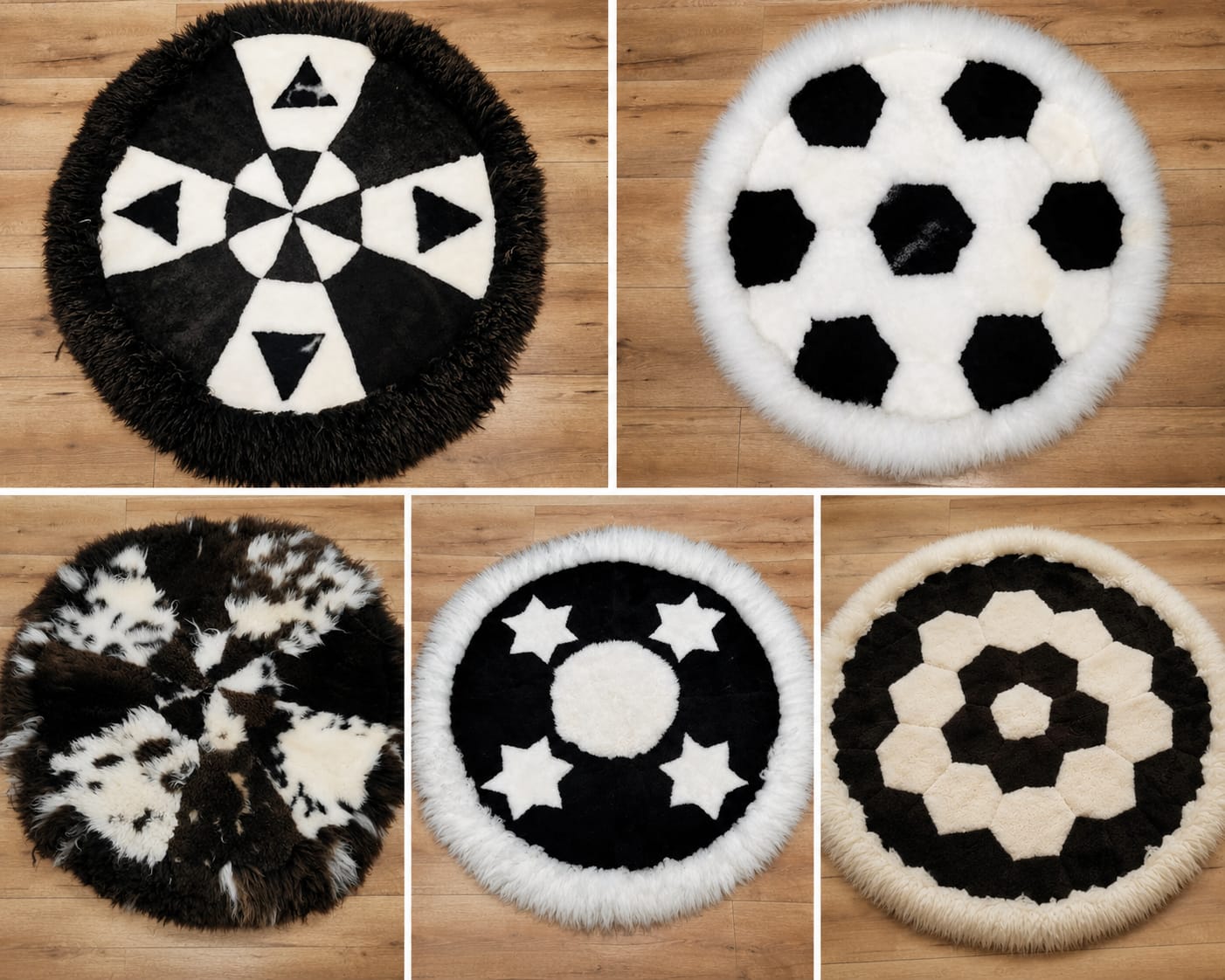 Sheepskins - Classic meets modern! Round sheepskin rugs