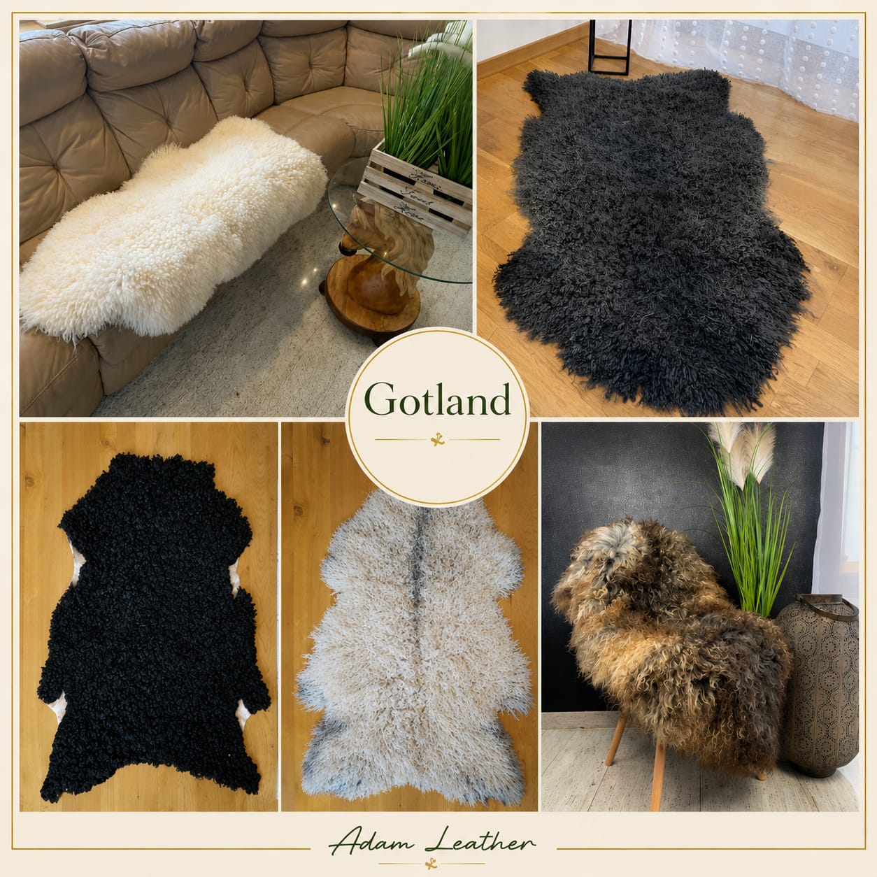 Sheepskins - Gotland sheepskins with excellent thermal properties & luxurious look!