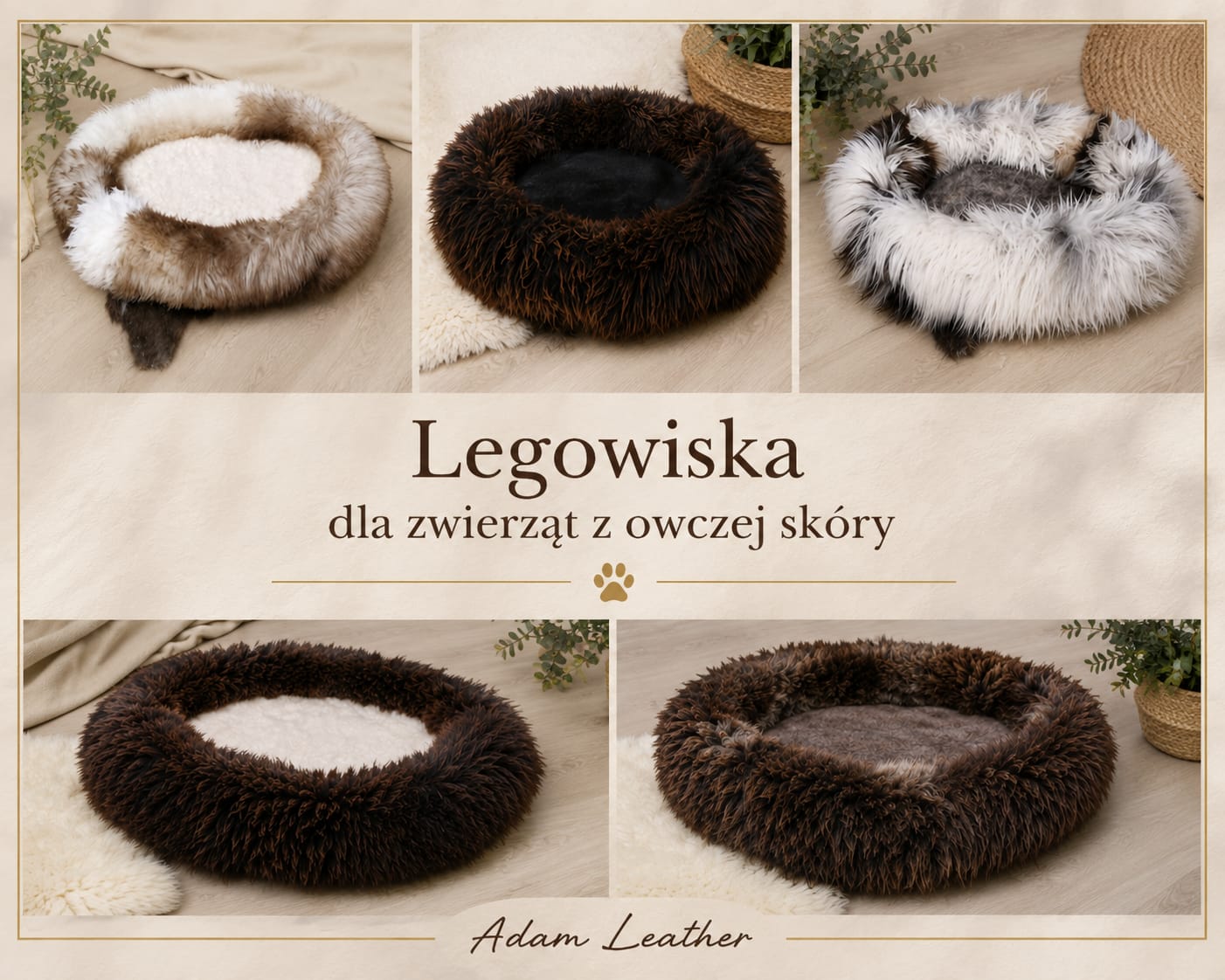 Sheepskins - Natural sheepskin beds, a favorite place for your pet